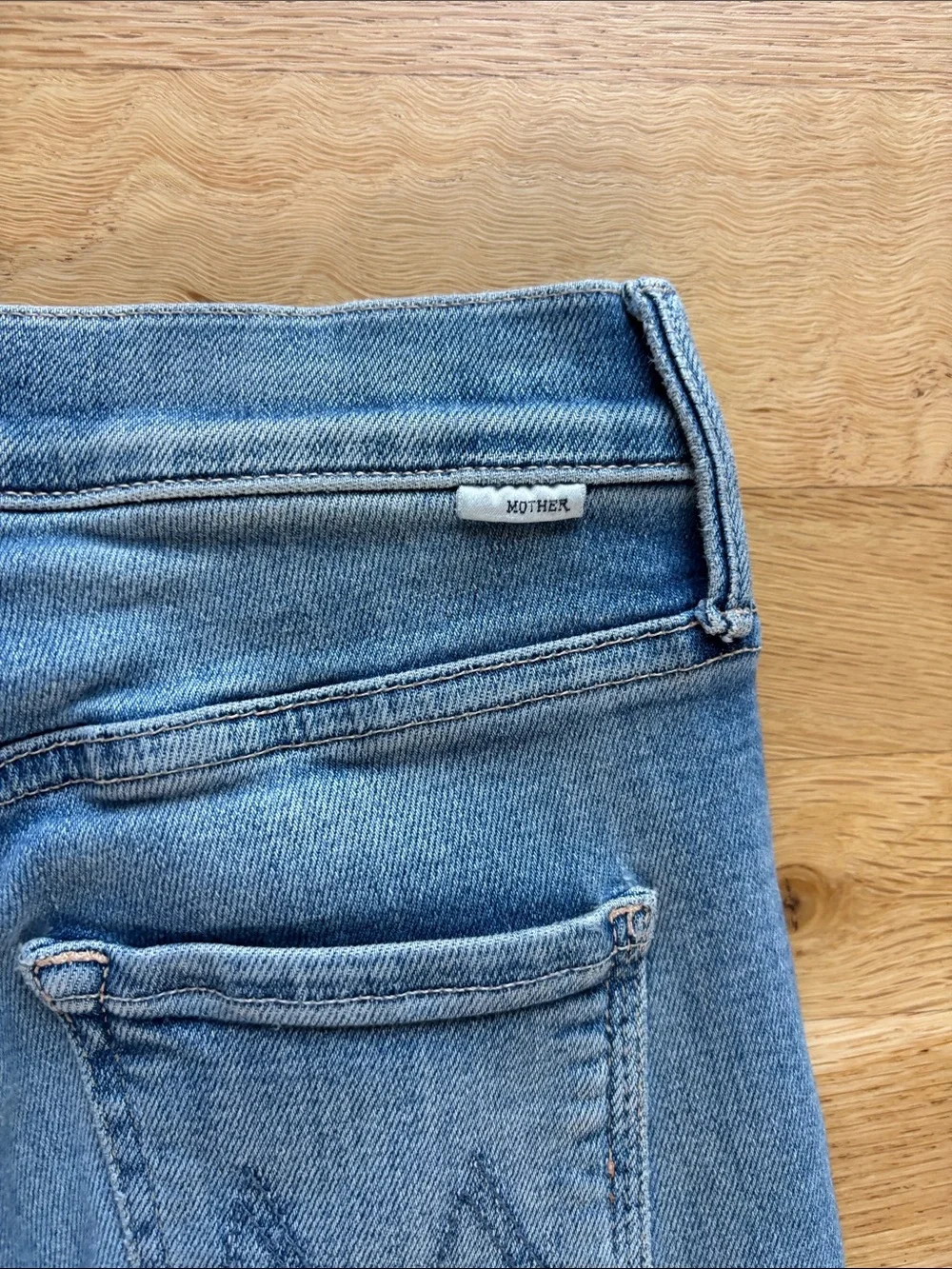 Mother Denim Mid Rise Dazzler Ankle Fray Riding Cliffside Size 24 Jeans